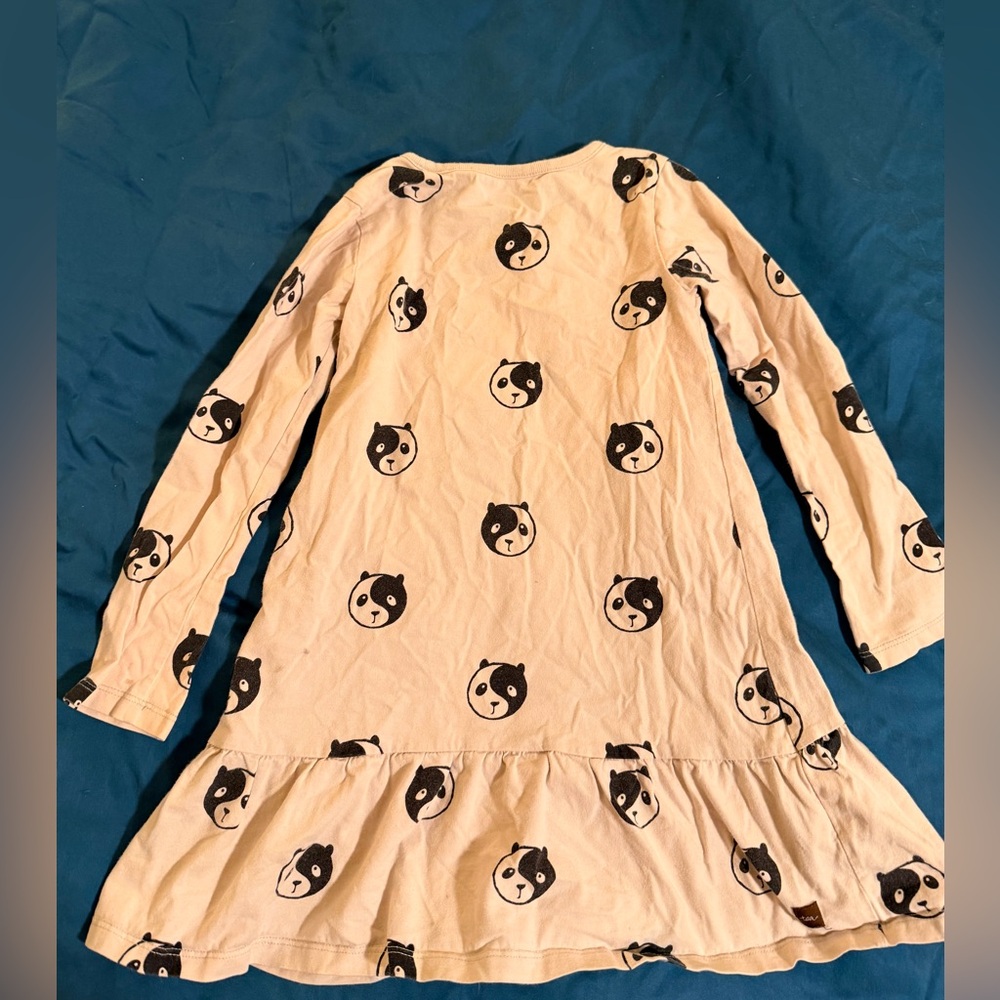 Tea Collection Cream and Black Panda Dress